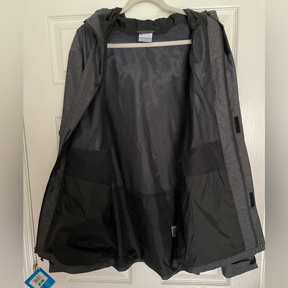 Columbia Men’s Watertight Rain Jacket Black Heather Sz XL NWT - Picture 8 of 14